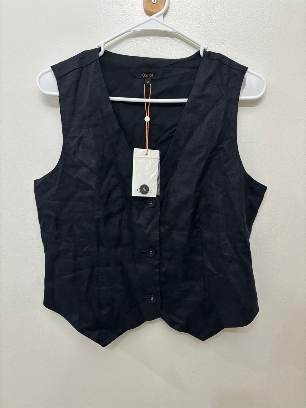 Quince Black Women's Button-Front Vest
